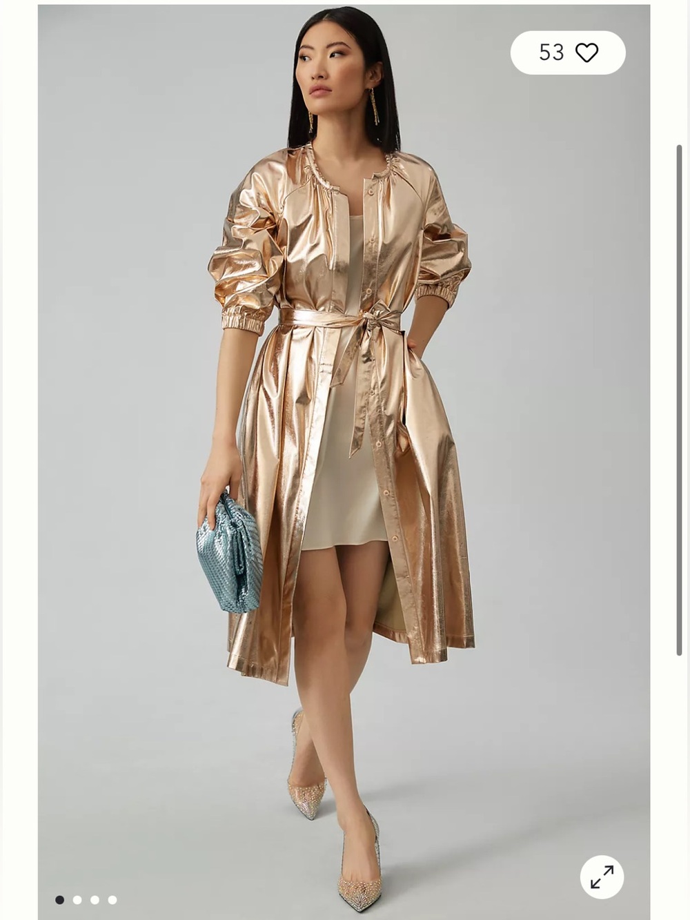 NWT Anthropologie size XL shirt dress in faux leather by Mare Mare